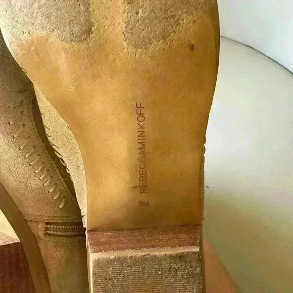 REVOLVE REBECCA MINKOFF | Lulu Womens Suede Western Ankle Boots Side Zip SIZE 8 - Picture 6 of 8